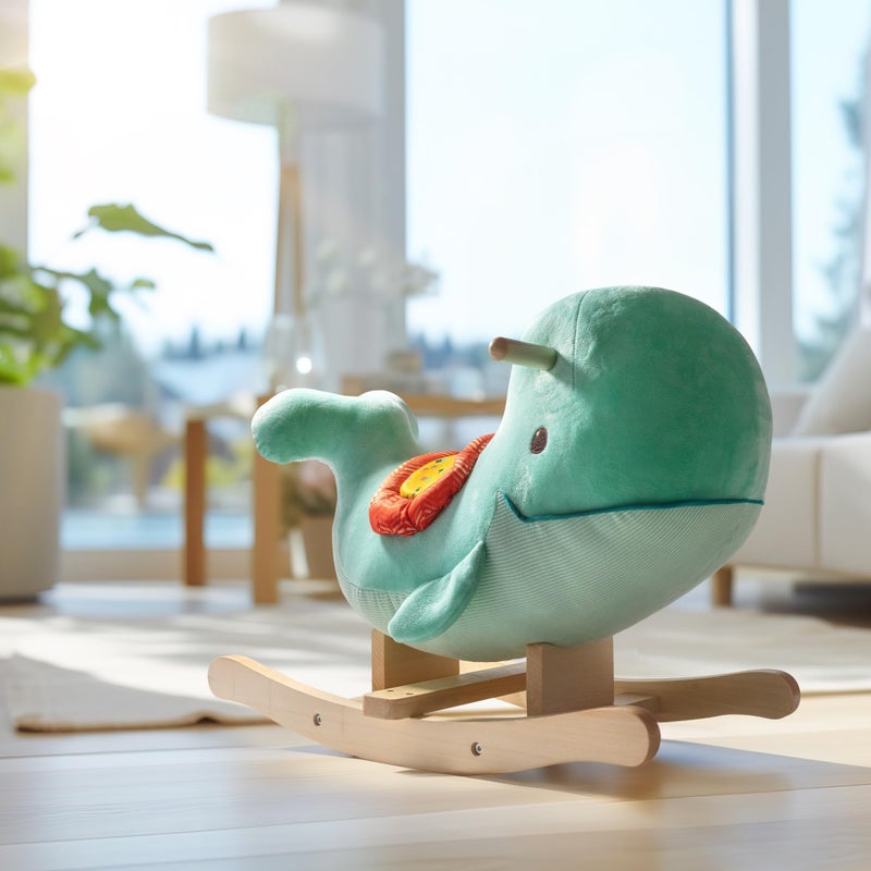 B. Toys ألعاب ب. - أرجوحة الحوت - إيكو - لعبة ركوب خشبية - لعبة أرجوحة للأطفال الصغار - تصميم كلاسيكي ومتين - لعب نشط وتوازن - 18+ شهر - موضوع الحوت الجذاب - Image 2