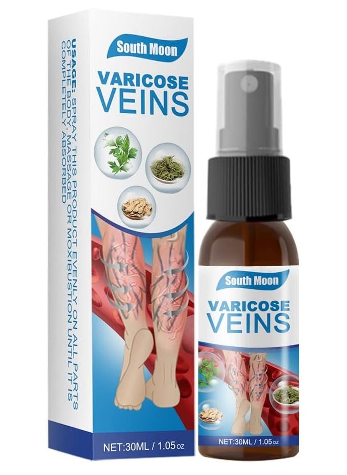 SOUTH MOON Varicose Treatment Spray 30ml, Varicose Veins Treatment Spray for Legs, Varicose Vein Remedies, Veinhealing Varicose Veins Treatment Spray  - Image 1