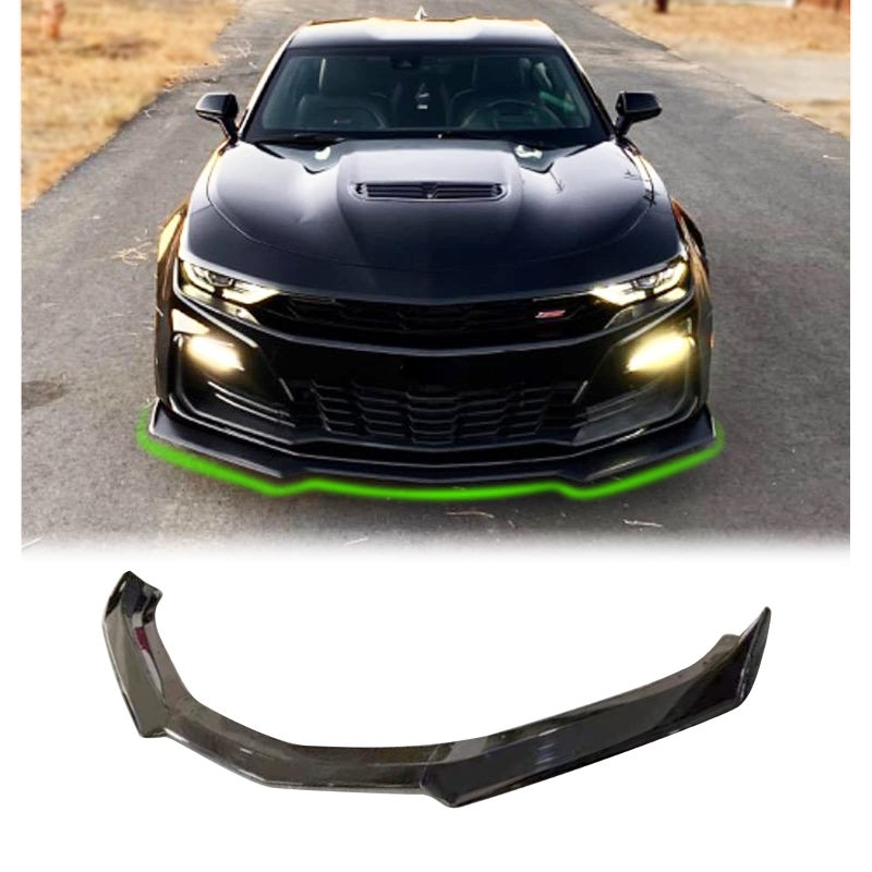 ZZDSNJ Front Bumper Lip for 2016-2024 Chevy Camaro SS /2019-2024 LS LT RS Glossy Black ABS Front Bumper Lip Splitter Spoiler - Image 1
