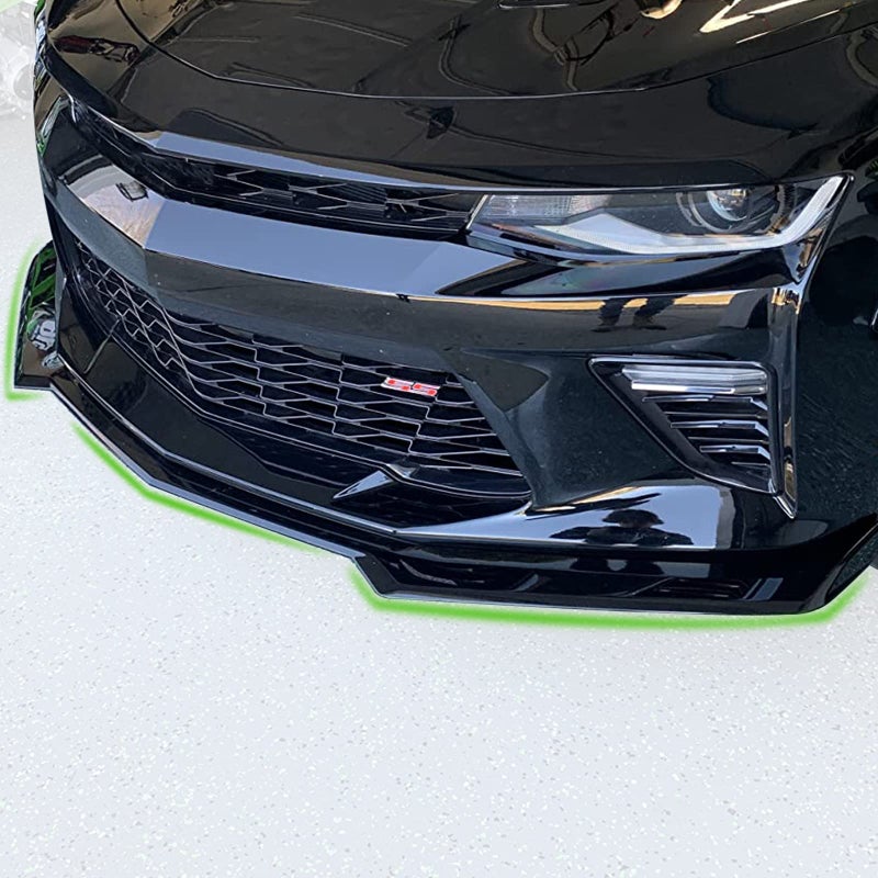 ZZDSNJ Front Bumper Lip for 2016-2024 Chevy Camaro SS /2019-2024 LS LT RS Glossy Black ABS Front Bumper Lip Splitter Spoiler - Image 2