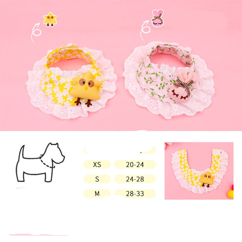 🐾 مريلة كلب بقماش ناعم ونقشة فرخ أصفر للكلاب الجراء مقاس صغير - Image 5