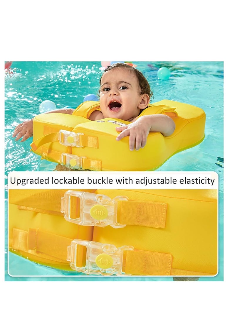 Baby Pool Float, Non-Inflatable Swimming Ring for Toddlers and Kids, Cartoon Pattern Baby Swim Float