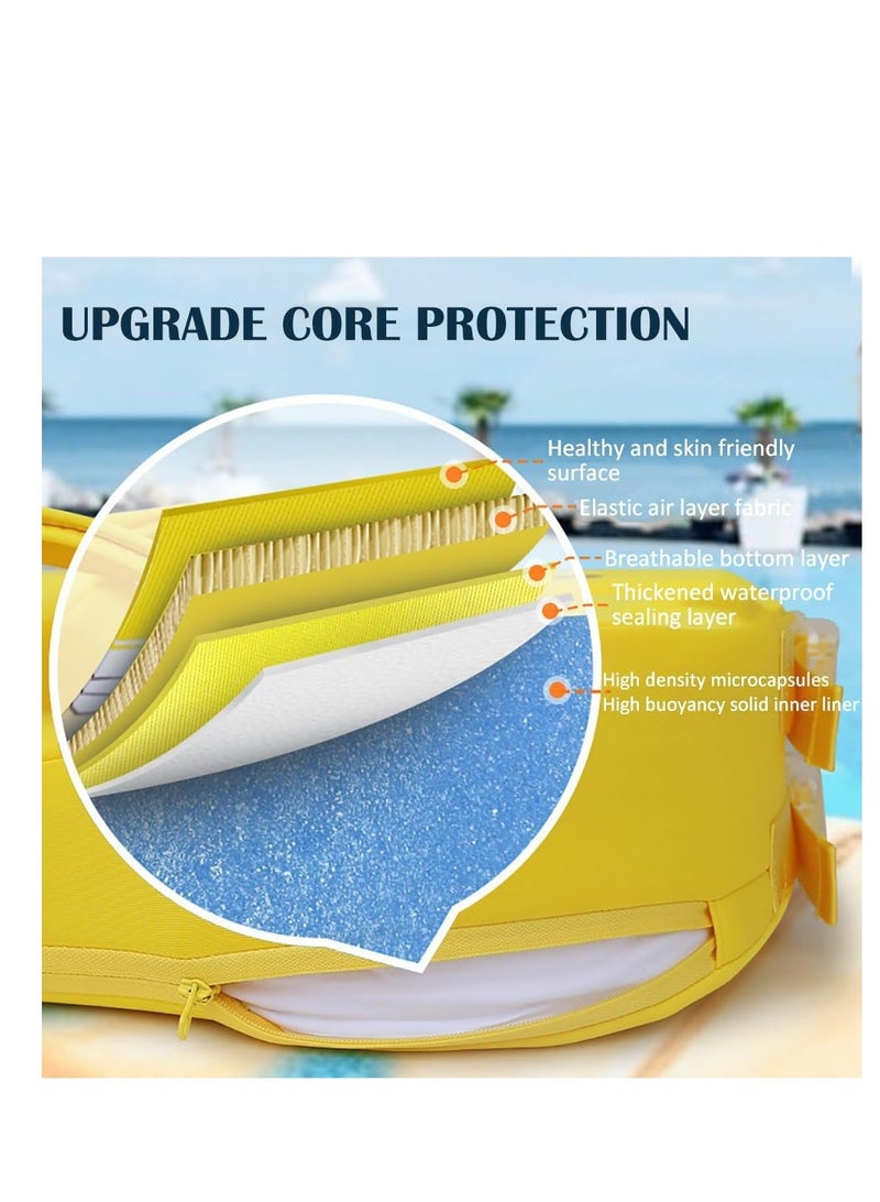 Baby Pool Float, Non-Inflatable Swimming Ring for Toddlers and Kids, Cartoon Pattern Baby Swim Float