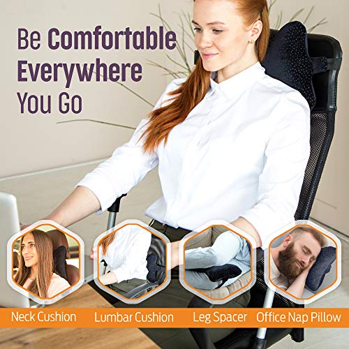 Aeris Car Headrest Pillow,%100 Memory Foam Car Neck Pillow for Driving with Strap - Carry Bag - Maximum Neck Support for Car Seat - Portable Small Travel Pillow - Perfect for Camping and Traveling - Image 3