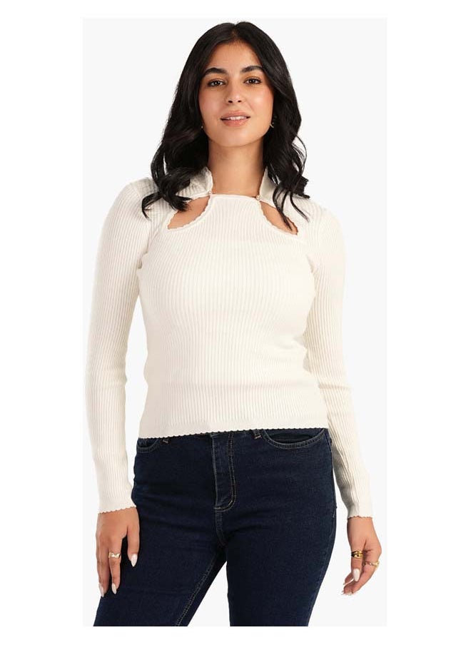 Carina - Cut out Ribbed Top - Image 1