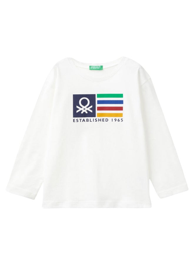 Benetton - Printed Long Sleeve T-shirt For Kids - Image 1