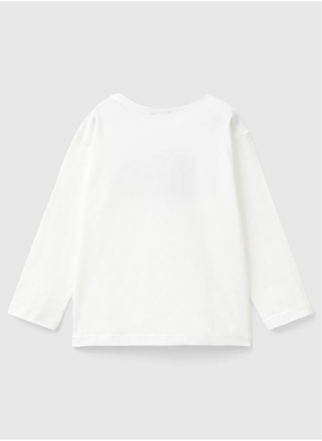 Benetton - Printed Long Sleeve T-shirt For Kids - Image 1