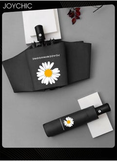 Joychic Daisy Pattern Black Glue Summer Sun Protection Anti-ultraviolet Waterproof Umbrella UV Dual-purpose Rain Umbrella  - Image 1