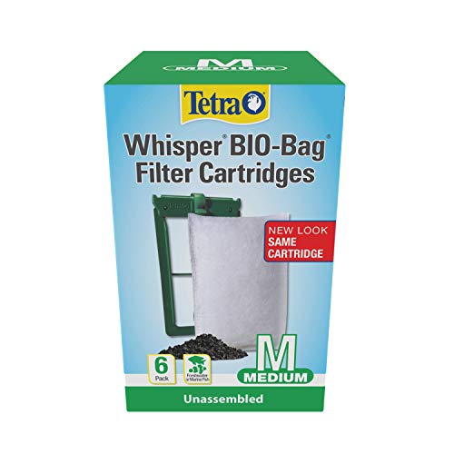 Tetra Whisper Bio-Bag Filter Cartridges for Aquariums, Medium Filter for Freshwater and Marine Fish, Removes Odors and Discoloration, Easy to Assemble, 6 Medium Green Filters - Image 1