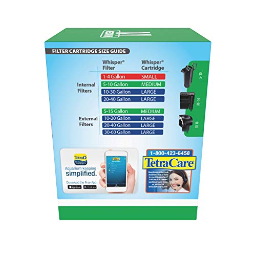 Tetra Whisper Bio-Bag Filter Cartridges for Aquariums, Medium Filter for Freshwater and Marine Fish, Removes Odors and Discoloration, Easy to Assemble, 6 Medium Green Filters - Image 3
