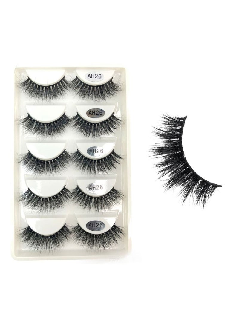 Calla Lashes Styles Faux Mink Lashes Luxurious Volume Fluffy Natural Soft Thick False Eyelashes 5 Pairs | AH26 - Image 3