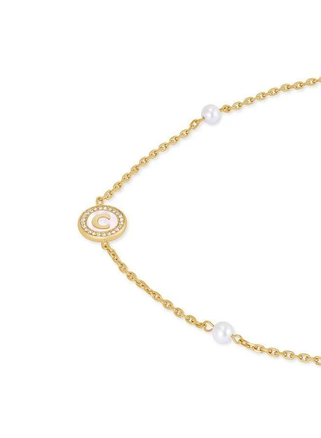 شيروتي 1881 Raffaella Gold Plated Stainless Steel Necklace for Women 700mm