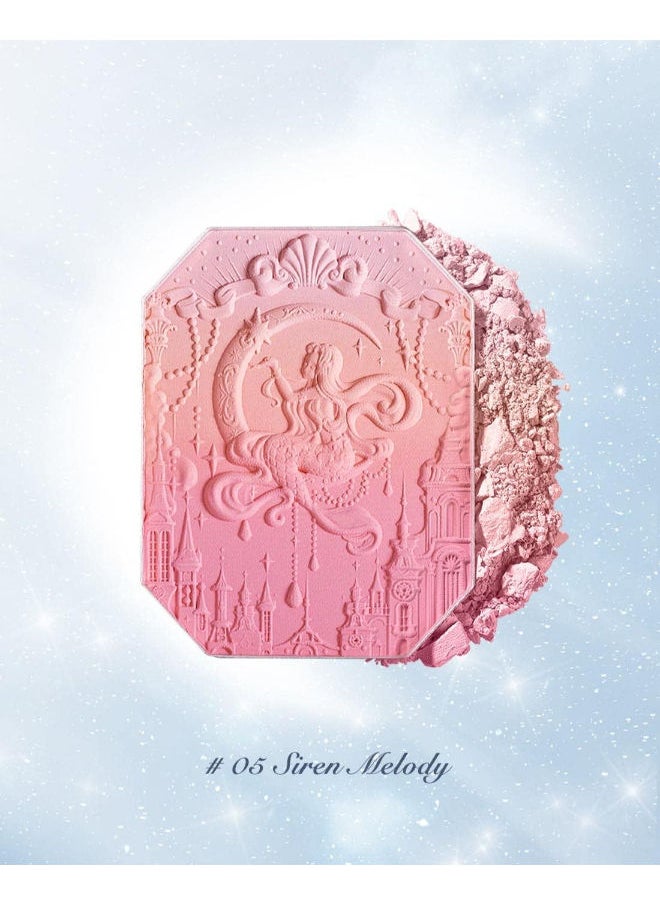 Flower Knows - Moonlight Mermaid Series Embossed Pattern Gradient Blush Palette 5G (05 Siren Melody) - Image 1