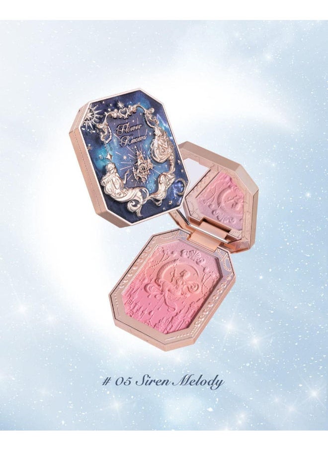 Flower Knows - Moonlight Mermaid Series Embossed Pattern Gradient Blush Palette 5G (05 Siren Melody) - Image 1