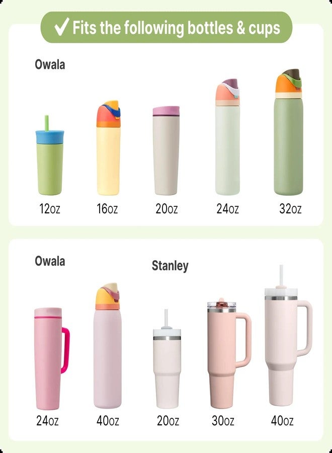 Bluwing Water Bottle Handle with Strap Compatible with Owala, Stanley Cup, Hydro Flask, Water Bottle Handle Fits Most 12-40oz Water Bottles(Daisy Purple 1) - Image 5