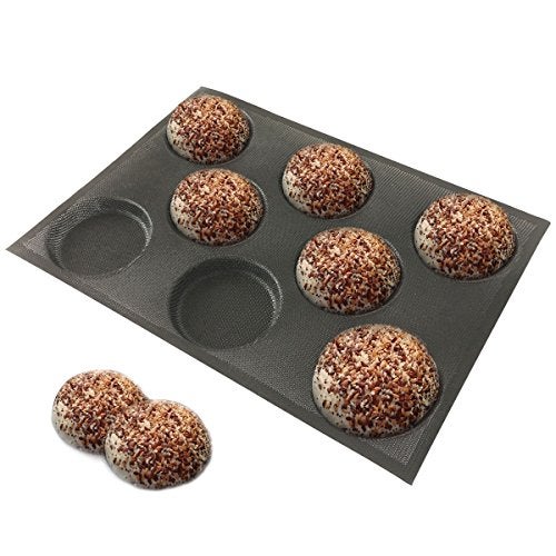 BLUE DROP Bluedrop Silicone Hamburger Bread Forms Perforated Bakery Molds Non Stick Baking Sheets Fit Half Pan Size - Image 4