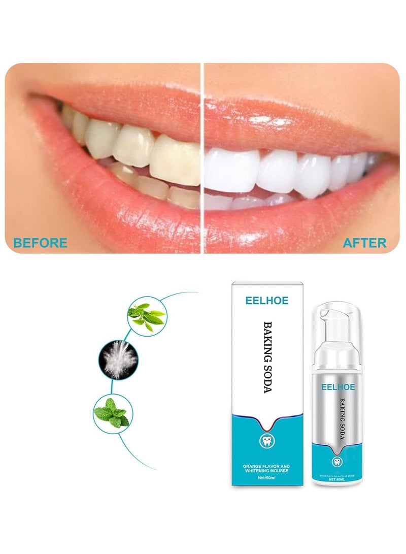 EELHOE Teeth Cleansing Whitening Mousse Removes Stains Teeth Whitening Toothpaste 60ml - Image 2