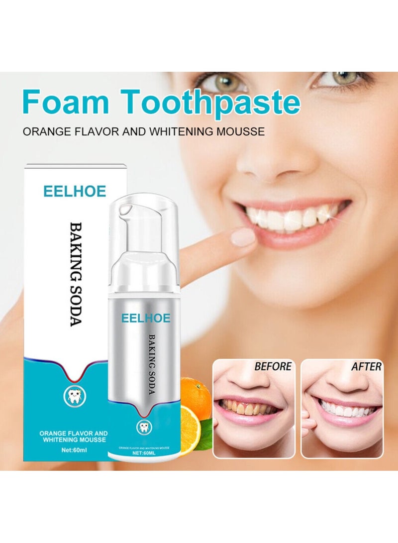 EELHOE Teeth Cleansing Whitening Mousse Removes Stains Teeth Whitening Toothpaste 60ml - Image 4