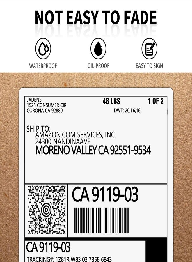 JADENS 2 Rolls Thermal Label Paper, 4×6'' Compatible with D261 - Image 4