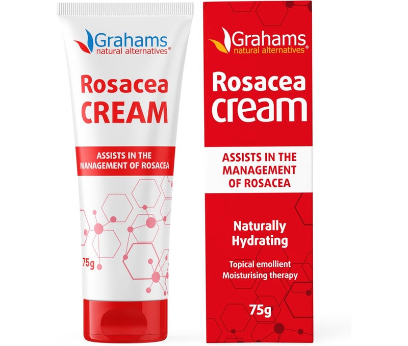 Grahams Natural Rosacea Cream | Anti-Inflammatory To Reduce Redness Of The Skin | Hydrating Formula | Natural Ingredients | Effective Relief | 75 G