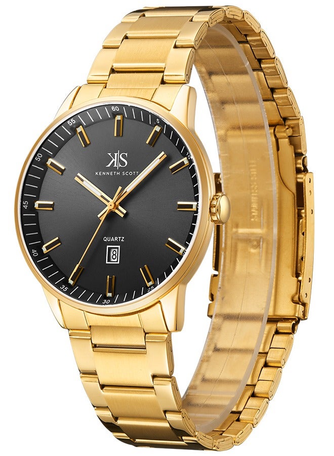 كينيث سكوت ساعة يد رجالية من الستانلس ستيل بعقارب - -  مم - Image 2