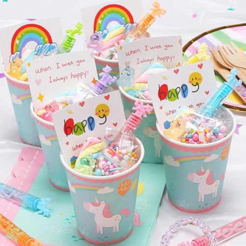 Cawiew 32 Piece Mini Unicorn Bubble Wand with Gift Box, Pastel Unicorn Party Favors for Kid, Toddler Girl Birthday Parties Decoration, Goodie Bag Stuffers Supplies, Bubbles Gift Toy Bulk, Carnival Prizes - Image 5