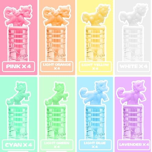 Cawiew 32 Piece Mini Unicorn Bubble Wand with Gift Box, Pastel Unicorn Party Favors for Kid, Toddler Girl Birthday Parties Decoration, Goodie Bag Stuffers Supplies, Bubbles Gift Toy Bulk, Carnival Prizes - Image 3