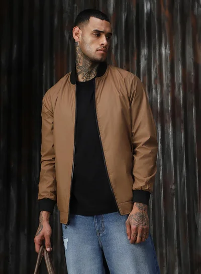 هاي ستار جاكيت رجالي أخضر بوليستر 100% بقصة مريحة