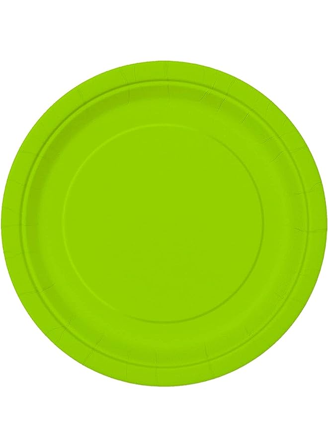 Raxoom Round Plate 20 Pieces 7 Inch Diameter  Neon Green - Image 1
