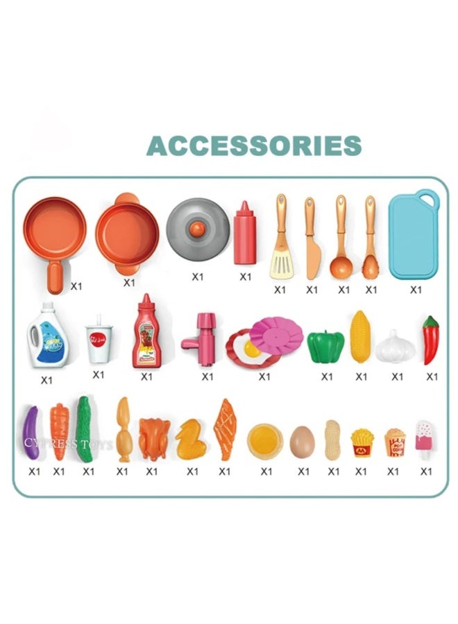 لعبة مطبخ للاطفال 33قطعة - Image 3