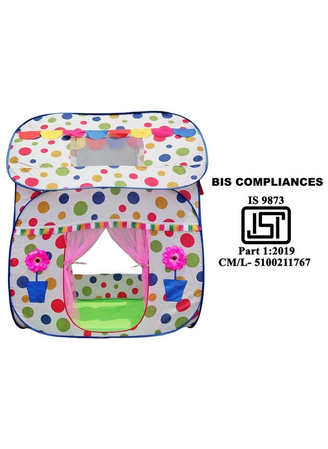 HomeCute Homecute Foldable Pop Up Hut Type Kids Toys Jumbo Size Play Tent House for Boys and Girls. (White-Printed)  - Image 2