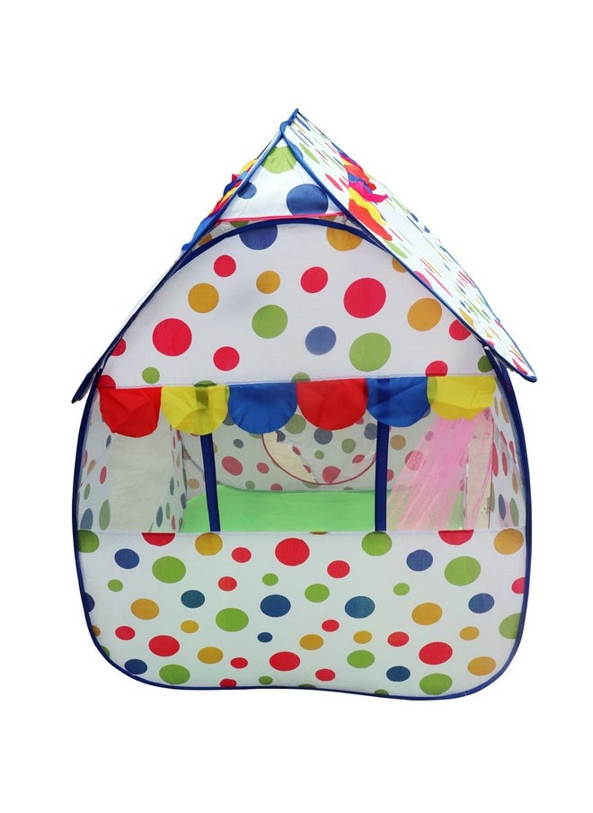 HomeCute Homecute Foldable Pop Up Hut Type Kids Toys Jumbo Size Play Tent House for Boys and Girls. (White-Printed)  - Image 4