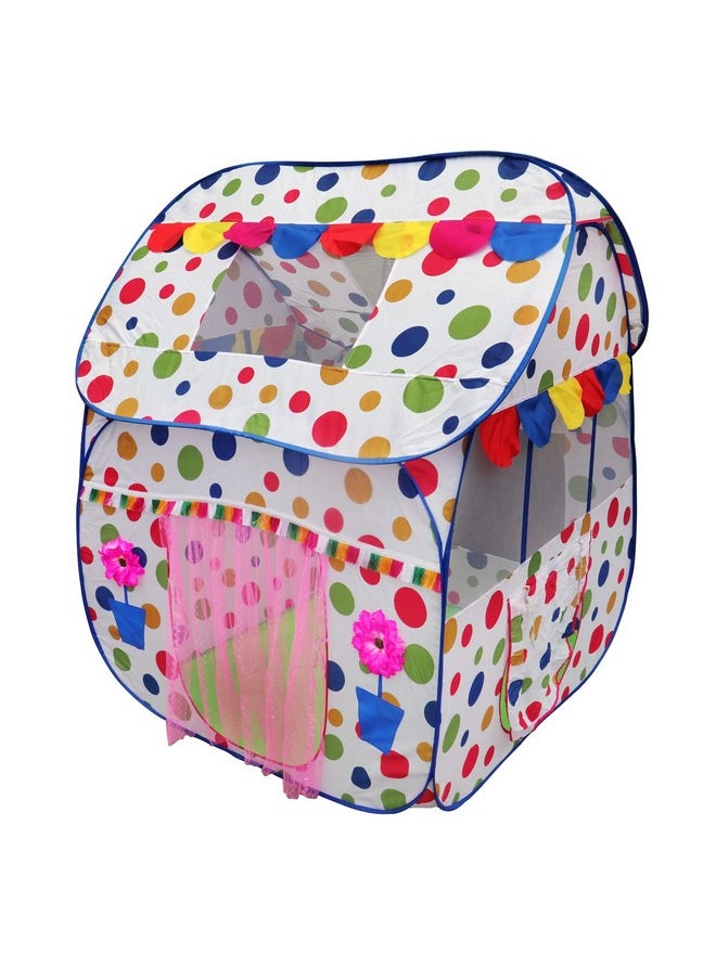 HomeCute Homecute Foldable Pop Up Hut Type Kids Toys Jumbo Size Play Tent House for Boys and Girls. (White-Printed)  - Image 3