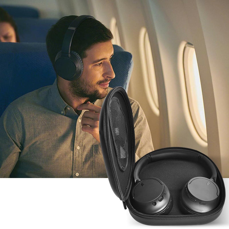 PAIYULE حافظة سماعات الرأس لسوني WH-CH720N WH-CH520 WH-1000XM4 لسوندكور Q20i Q20 Q30 لجهاز JBL Tune 720BT 510BT سماعات إلغاء الضوضاء، حقيبة سفر لاسلكية (صندوق فقط)(أسود) - Image 5