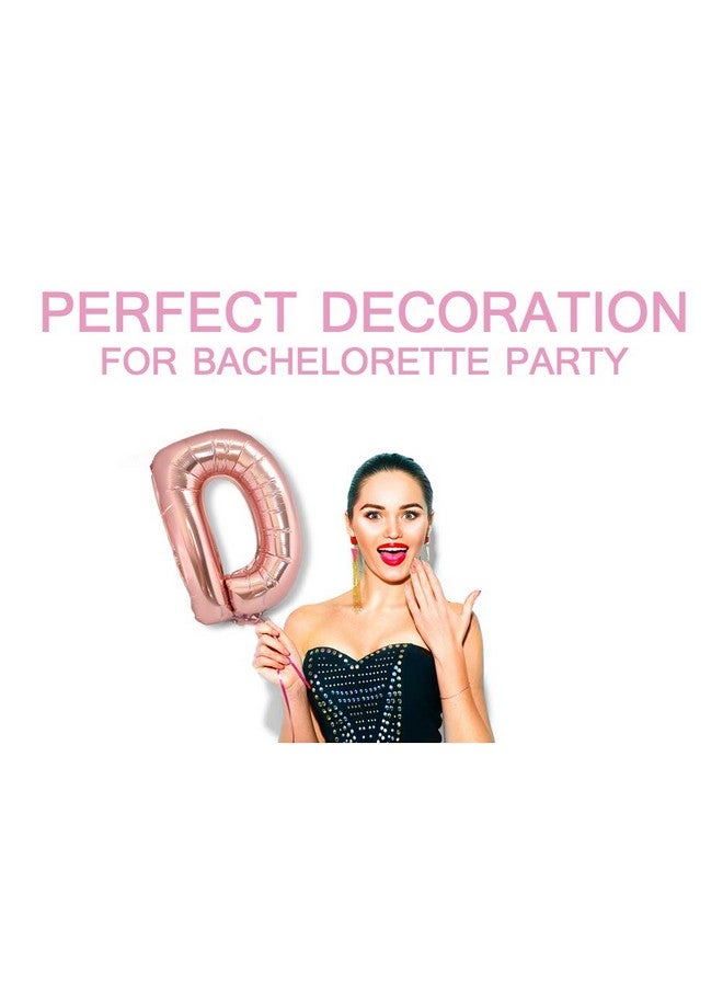 PartyForever Big Bride To Be Balloons Rose Gold 16" Letters Banner Bachelorette Party Decorations Kit Hen Party Supplies And Favors Bridal Shower And Hen Party Decorations Set - Image 4
