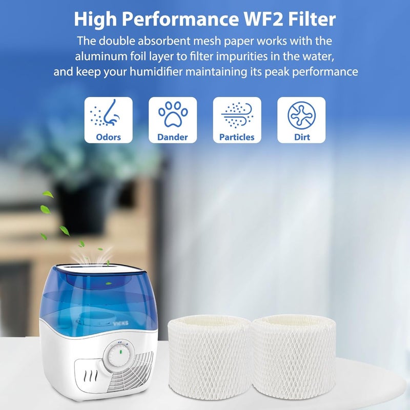 Extolife 3 Pack WF2 Humidifier Filters for Vicks Humidifier V3100 V3500 V3600 V3700 V3800 V3850 V3900, for Kaz 3020, for Honeywell HCM-350 HCM-630 HCM-300T, for Sunbeam 1118 1119, ECM-250i, ECM-500 - Image 3