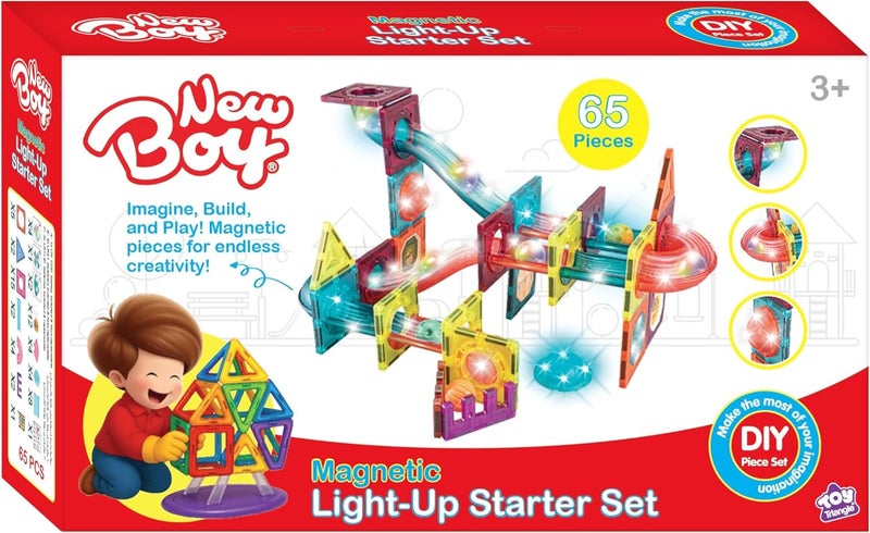 NewBoy Magnetic Light-Up Starter Set (65pcs) - Image 1