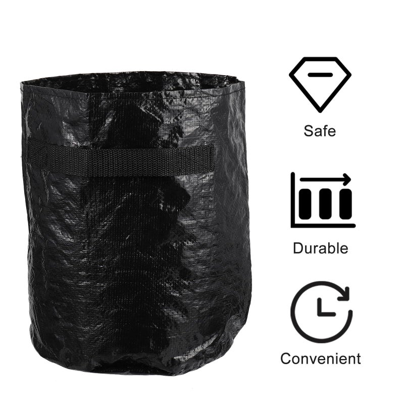Reusable Garden Waste Bags with Handles 21x26cm Black for Yard Leaf and Lawn Rubbish Collection - Image 4