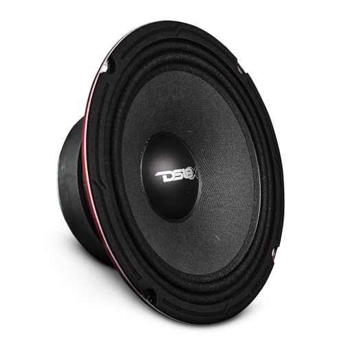 DS18 PRO-X8M Loudspeaker - 8", Midrange, Red Steel Basket, 550W Max, 275W RMS, 8 Ohms - Premium Quality Audio Door Speakers for Car or Truck Stereo Sound System (1 Speaker), Classic - Image 1