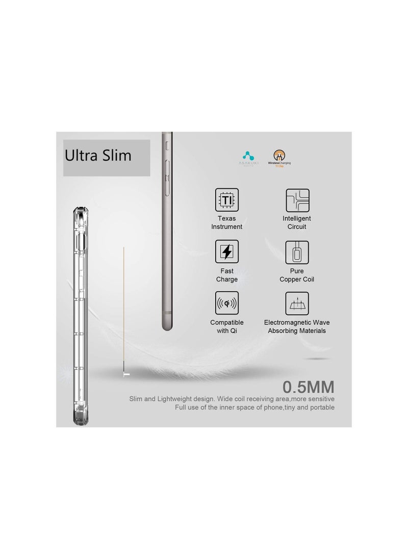 2 PCS Type C QI Wireless Chraging Receiver, fit for Google Pixel 2 XL/-LG V20-HTC 10–Google Nexus 6P-Huawei Mate 9/10/11, Ultra-Slim, 5w, 1000mAh, Compatible All Wireless Chrager, Fast Chraging
