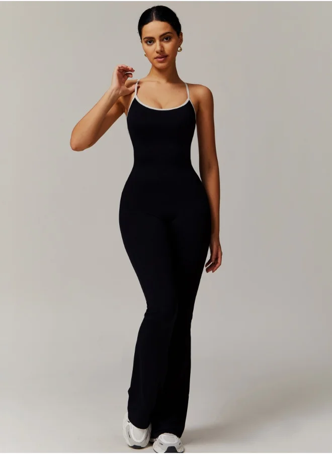 KAWN.YOGA Womens Camis Top Flared Shapewear Bodysuit Tummy Control