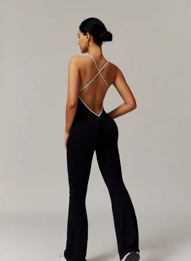 KAWN.YOGA Womens Camis Top Flared Shapewear Bodysuit Tummy Control