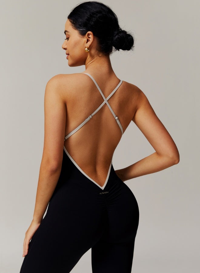 KAWN.YOGA Womens Camis Top Flared Shapewear Bodysuit Tummy Control  - Image 5