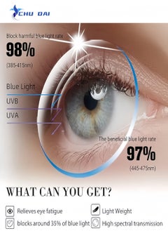 CHU DAI Foldable Reading Glasses Blue Light Blocking Portable Anti Eyestrain Readers Eyeglasses for Men Women(Smart zoom 100-700 degrees)  - Image 5