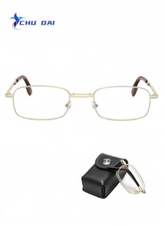 CHU DAI Foldable Reading Glasses Blue Light Blocking Portable Anti Eyestrain Readers Eyeglasses for Men Women(Smart zoom 100-700 degrees)  - Image 1