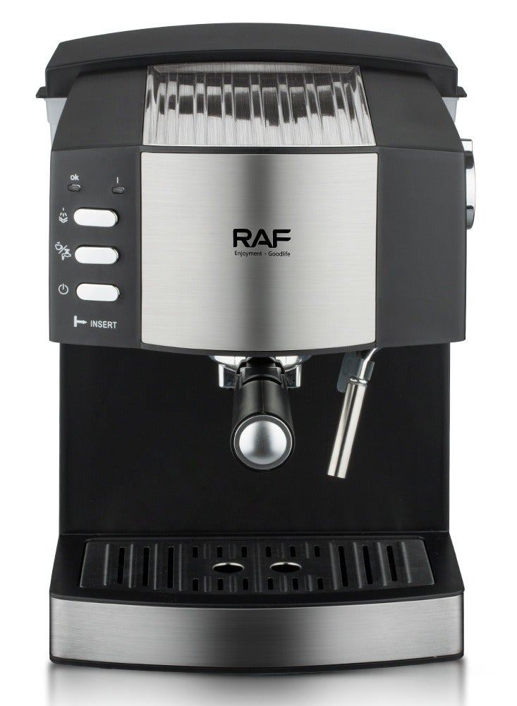 RAF Coffee Maker – 1.6L Espresso Machine with Milk Frother | 850W, Twin Brewing Cycle, Anti-Drip & Reboil Function | Cappuccino, Latte, Macchiato & Espresso Maker - Image 2