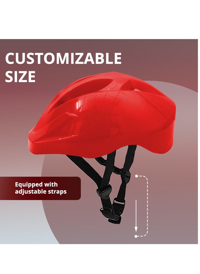 ENDLESS  - Endless EL1026 Multi Utility Sports Helmet for Cycling, Skating, Skateboarding | Red | Material : ABS, EPS | With High Density EPS (Thermocol) Padding, Soft Cushion and Adjustable Strap for Best Fit - Image 1
