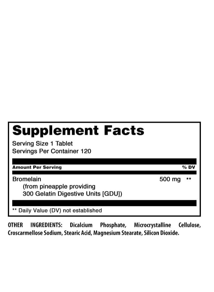 Amazing Nutrition Bromelain 500mg 120 servings 120 Tablets - Image 2