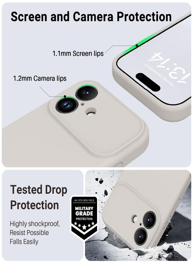 OTOFLY Magnetic for iPhone 17 Case,Compatible with Magsafe,Classic Liquid Silicone Mobile Phone Case,Integrated Camera Control Button,Anti-Scratch Microfiber Lining,Stone - Image 5