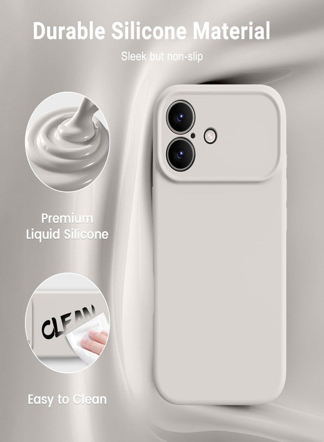 OTOFLY Magnetic for iPhone 17 Case,Compatible with Magsafe,Classic Liquid Silicone Mobile Phone Case,Integrated Camera Control Button,Anti-Scratch Microfiber Lining,Stone - Image 3